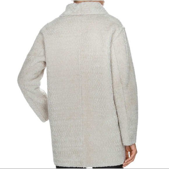The Kooples Ivory Faux Fur Sherling Button Coat L - Picture 5 of 8